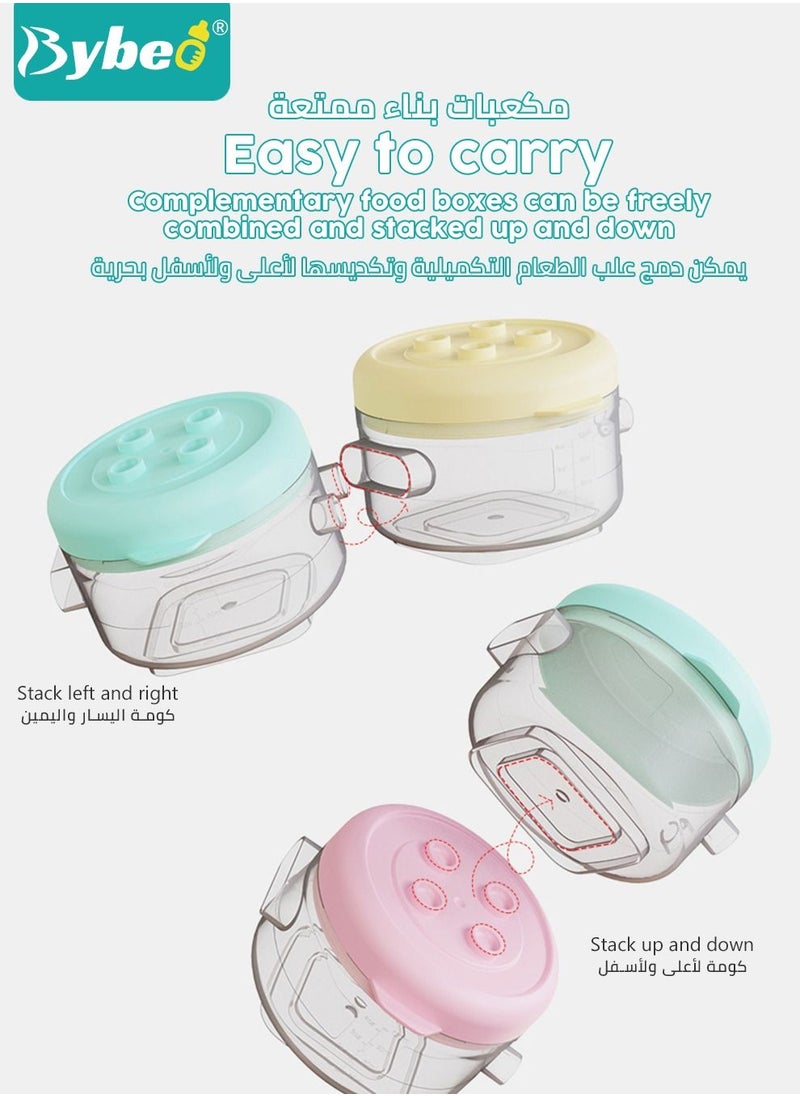 Bybeo - 6 PCS Baby Food Containers, Reusable Infant Food Storage Jars, Small Snack Container with Lids for Infant & Babies, Microwave Dishwasher Friendly - Image 1