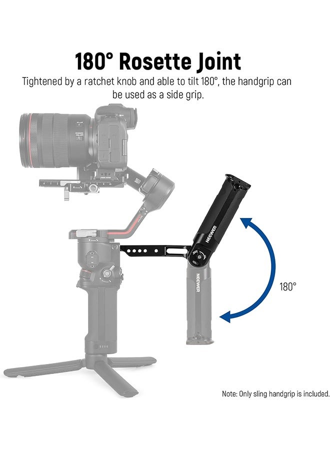 Neewer NEEWER Adjustable Sling Handle Grip Compatible with DJI Ronin RS4 RS3 Mini RS 3 Pro RS 2 RSC 2 Gimbal Stabilizer for Low Angle Shot, Max Load 13.2lb, ST49  - Image 5