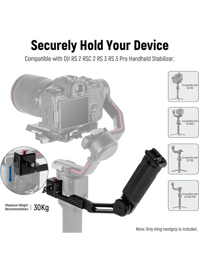 Neewer NEEWER Adjustable Sling Handle Grip Compatible with DJI Ronin RS4 RS3 Mini RS 3 Pro RS 2 RSC 2 Gimbal Stabilizer for Low Angle Shot, Max Load 13.2lb, ST49  - Image 3