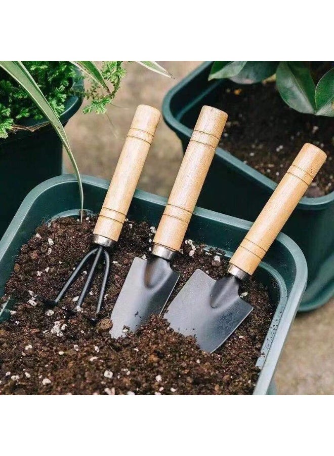 Garden Tool Kit 3 Piece Set Trowel Fork Hand Spade for Indoor Gardening Balcony Plants Lightweight Durable Rust Resistant 25 cm Length - Image 5