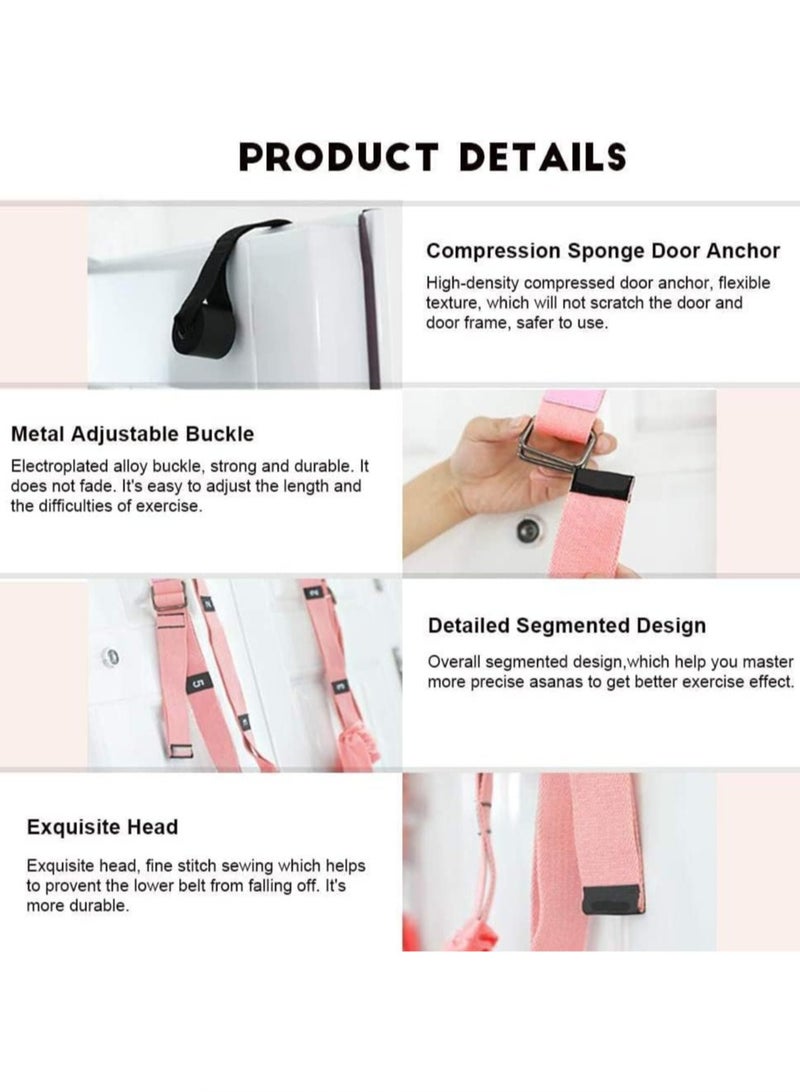 Arabest Yoga Leg Stretcher Strap, Backbend Training Belt with Door Anchor, Flexibility Trainer Stretching Equipment Assist Stretch Strap for Fitness Gymnastics Dance Aerial Yoga Ballet - Image 3