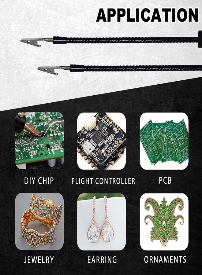 Beclumas 2 Pack Magnetic Helping Hands Soldering,Flexible Gooseneck Metal Arms for Automobile Electronics Soldering jewelry, Painting Art Crafts Hobby with Adjustable Alligator Clips - Image 5