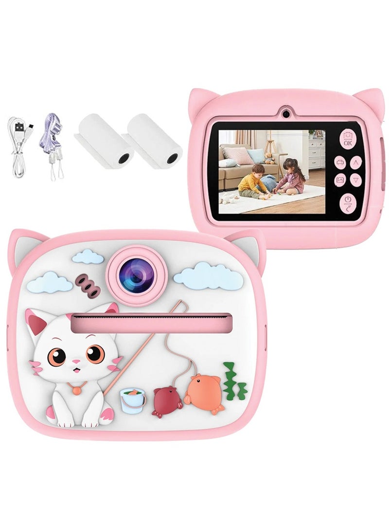 BlueFire 1080P HD 2.4 Inch Screen Mini Photo Printer – Portable Zero Ink Instant Print Camera for Kids, 2400W Pixels, 1300mAh Battery (2000 Photos per Charge), Video Recording, Photo Sticker & Filter, Multi-Scene Modes - Image 1