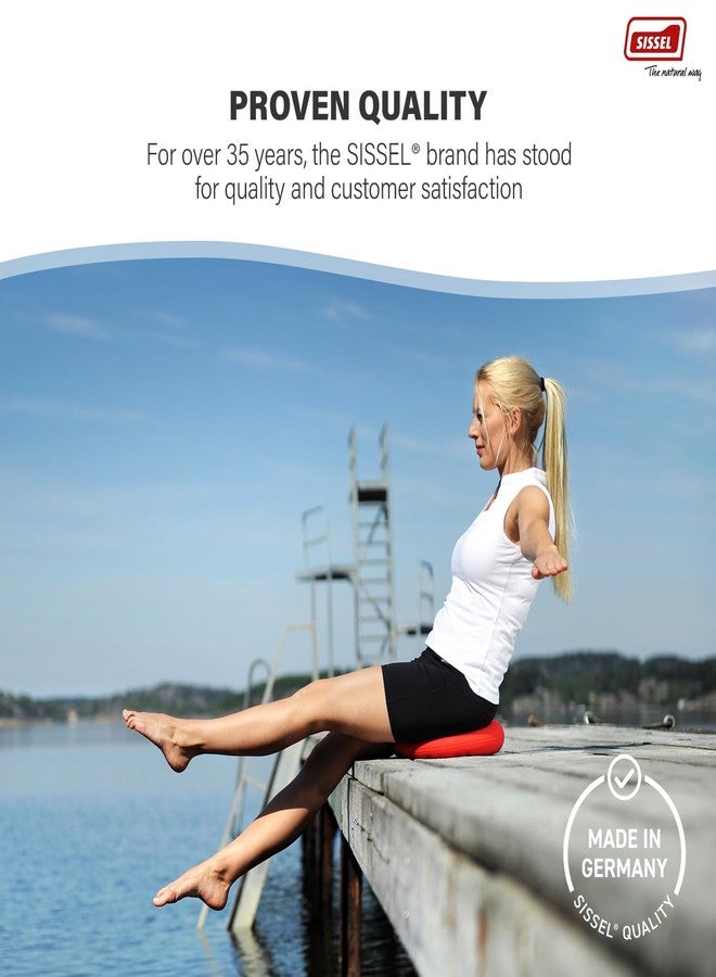 SISSEL SITFIT Plus | Active & Dynamic Sitting | 2-in-1 Function | Adjustable Pressure | Red, 14.5 in | Strengthens Back Muscles | Includes Pump & Exercise Poster - Image 3