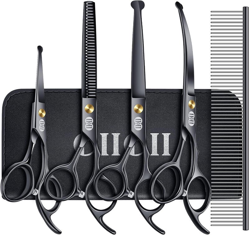 CIICII 10-in-1 Professional Dog Grooming Scissors Set with Round Safety Tip - Image 1