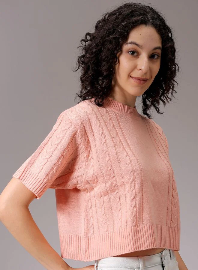 Freehand Women Relaxed Fit Solid Regular Sweater