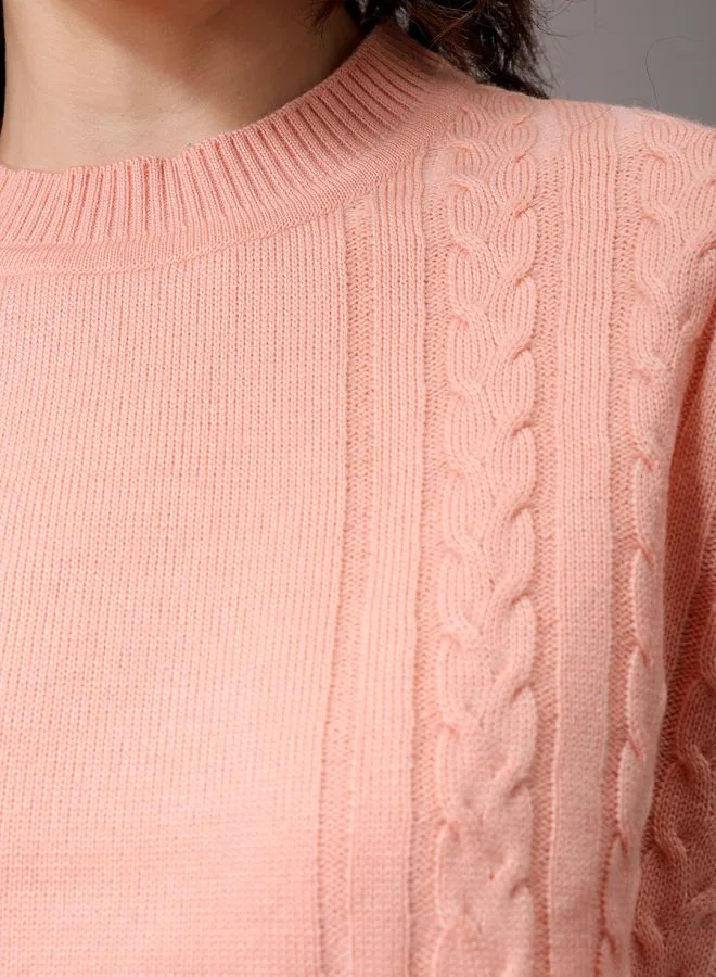 Freehand Women Relaxed Fit Solid Regular Sweater