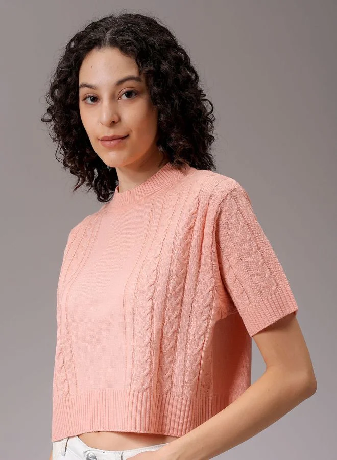 Freehand Women Relaxed Fit Solid Regular Sweater