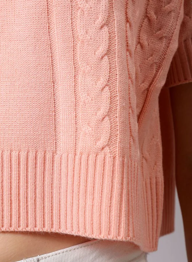 Freehand Women Relaxed Fit Solid Regular Sweater