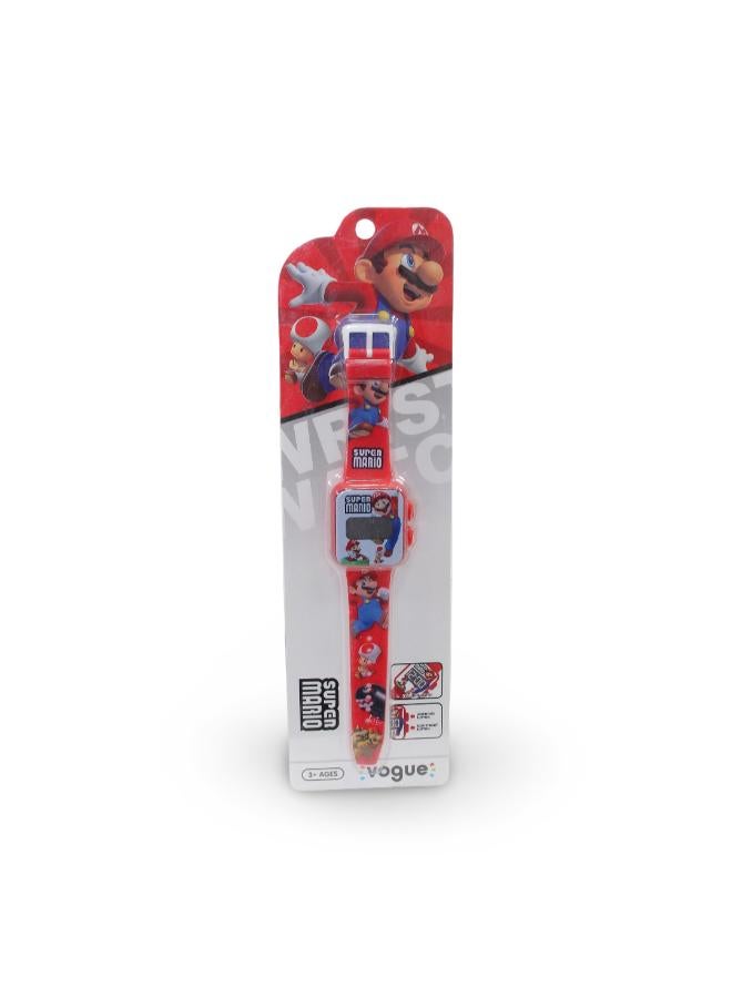 OKO Super Mario Learning Watch with LED Square and Plastic Ribbon - Image 1