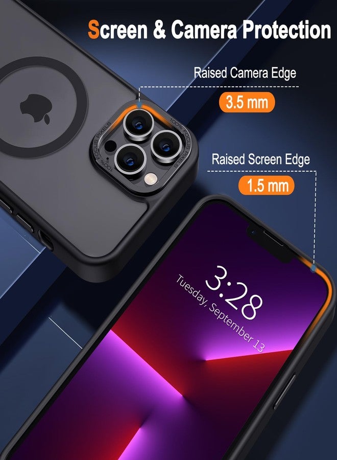 Hython Case for iPhone 13 Pro Max Case Magnetic Translucent Matte Phone Cases 6.7" [Compatible with MagSafe] Thin Slim Fit Shockproof Bumper Hard Protective Cover for Women Men Girls, Frosted Black - Image 4