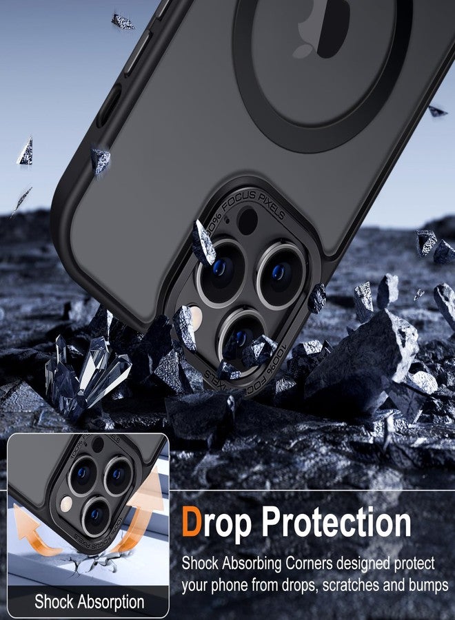 Hython Case for iPhone 13 Pro Max Case Magnetic Translucent Matte Phone Cases 6.7" [Compatible with MagSafe] Thin Slim Fit Shockproof Bumper Hard Protective Cover for Women Men Girls, Frosted Black - Image 5