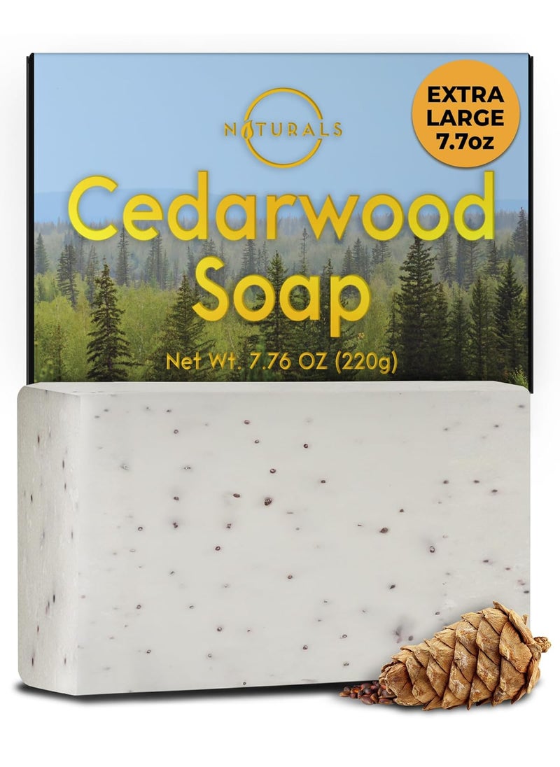 O Naturals O Naturals Exfoliating Soap Bar Cedarwood  Natural Exfoliating Bar Soap  Heavy Grit Mens Soap  Apricot Kernels Bar Soap  Bar Soap for Men  Mens Soap Bar  Soap for Men Face Soap Bar Mens Bar Soap 