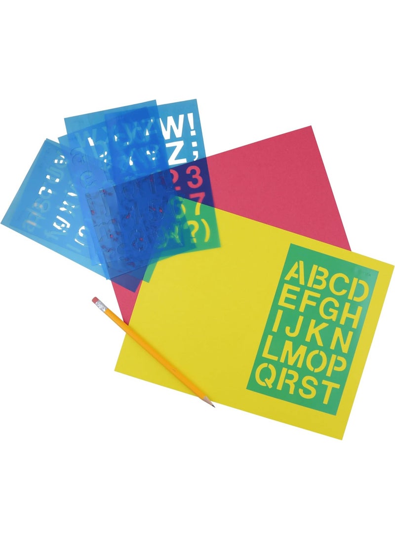 Westcott LetterCraft Stencil, Helvetica Font, 3/4-Inch and 1-Inch Characters (SH134/15844) - Image 4