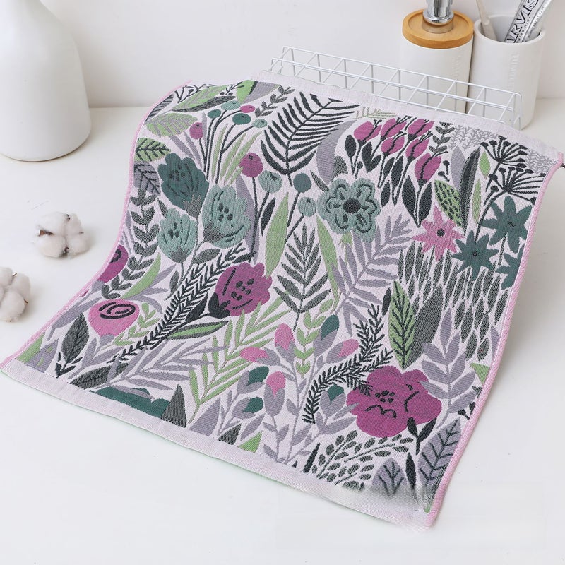 Cartoon Floral Muslin Large Scarf Soft Absorbent million flowers 