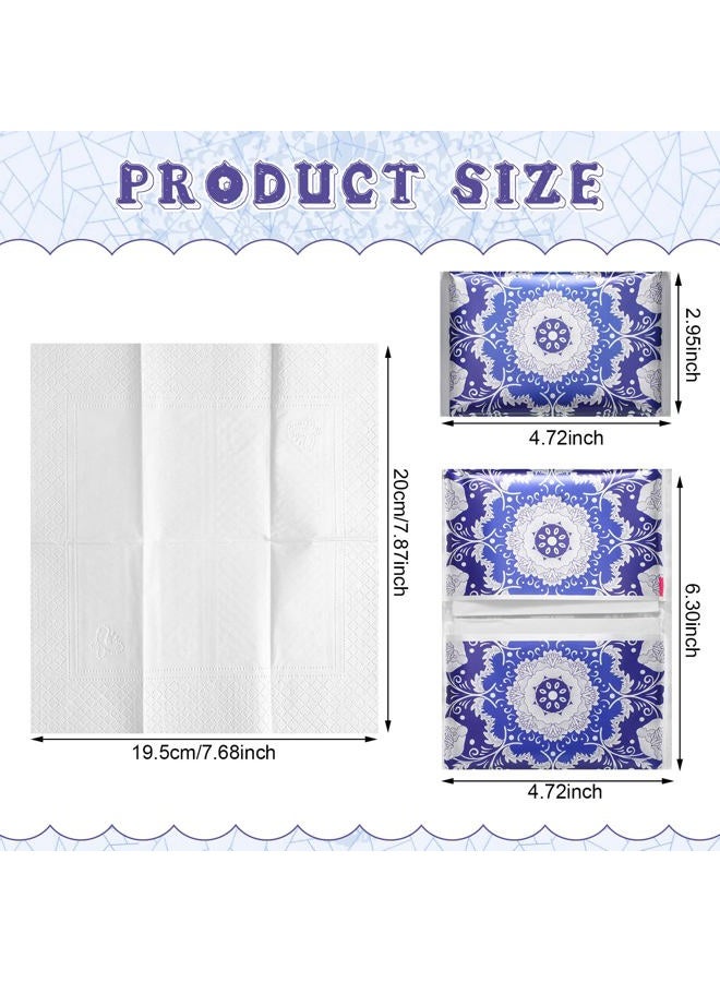 Geyee 24 Packs Travel Size Tissue Pocket Slim Pack Facial 3 Ply Wallet Size Pocket Tissues for Travel Wedding Party Favors, 6 Styles(Geometric Flower)  - Image 2