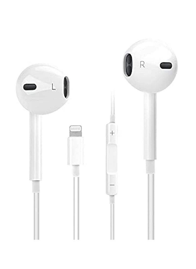 Generic - "Wired Earphones for iPhone 7/8 Plus, X/XR/XS Max, 11, and 12 Pro Max - White" - Image 1