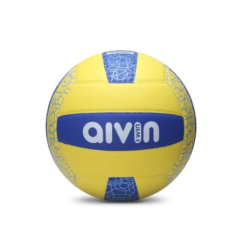 AIVIN Spectre Volleyball,Volleyball Game, for Match Ball, Training Ball, Indoor, Outdoor Ball, Durable for Practice, Waterproof and Suitable for All Surface, 18 Panel, (Yellow) Size-4 - Image 1