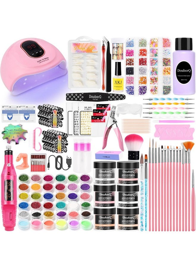 DOUBORQ Acrylic Nail Kit With Drill And U V Light Full Nail Kit Set Professional Nail Starter Kit For Beginners Acrylic With Everything - Image 1