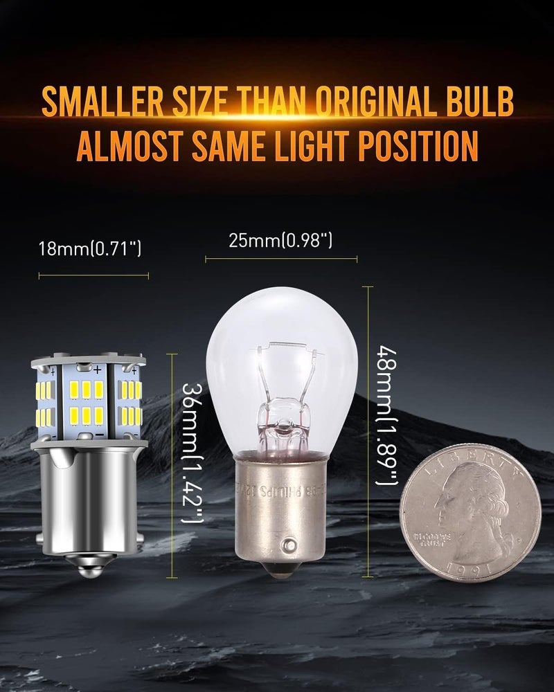 LUYED 1156 LED Bulb 12v Super Bright Low Power !10 x 650 Lumens 1156 1141 1003 3014 54smd Led Light bulb Used for Back Up Reverse Lights,Brake Lights,Tail Lights,Rv lights White - Image 5