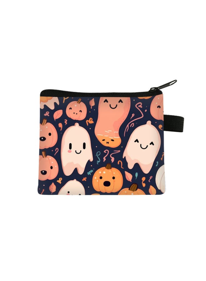 Halloween Coin Purse For Children, Cute Mini Bag With Large Capacity For Storage, Portable Key Card Holder Wallet