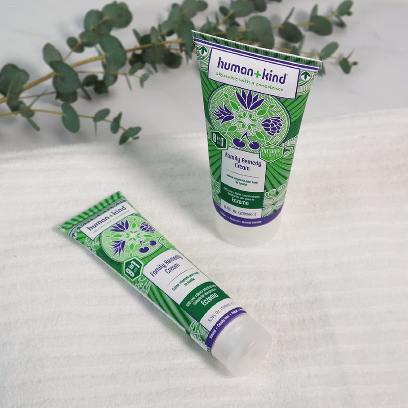 human kind Human+Kind Family Remedy Cream - Smoothing, Healing Body Repair for Burn and Rash Soothing, Itch Relief, and Extremely Dry Skin Hydration - Emollient, Non Greasy Formula - For All Skin Types - 3.3 oz - Image 5