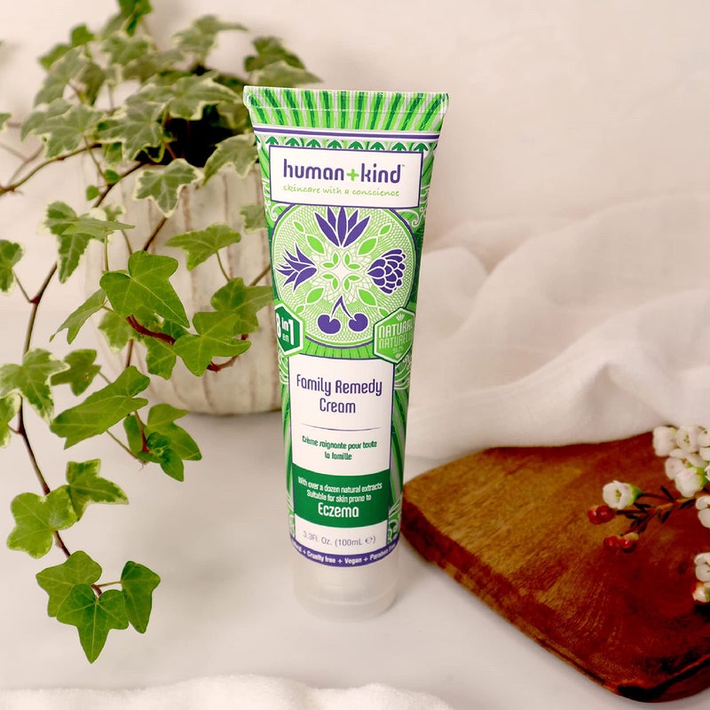 human kind Human+Kind Family Remedy Cream - Smoothing, Healing Body Repair for Burn and Rash Soothing, Itch Relief, and Extremely Dry Skin Hydration - Emollient, Non Greasy Formula - For All Skin Types - 3.3 oz - Image 4
