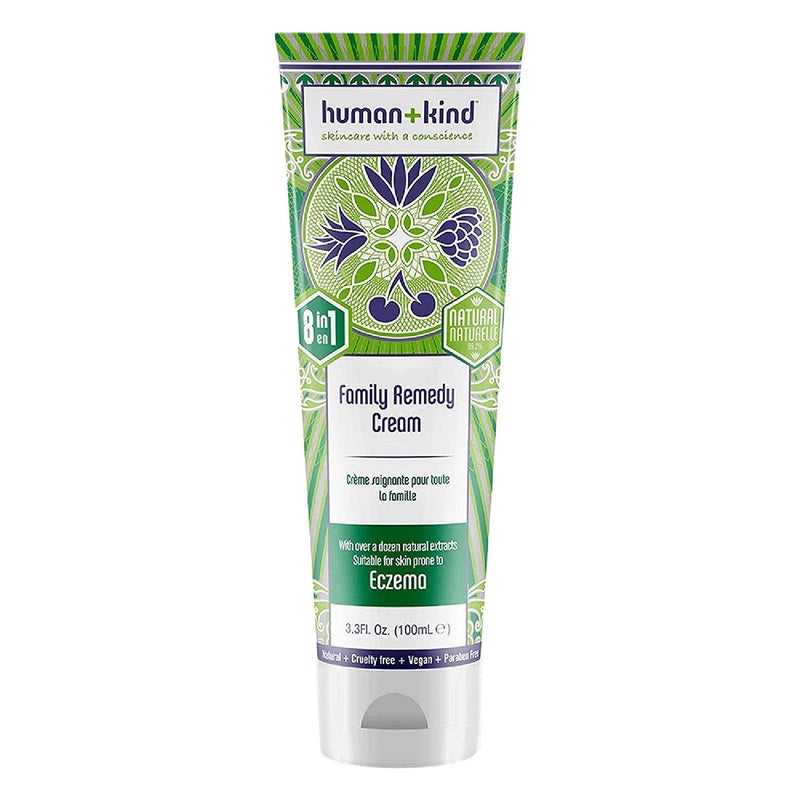 human kind Human+Kind Family Remedy Cream - Smoothing, Healing Body Repair for Burn and Rash Soothing, Itch Relief, and Extremely Dry Skin Hydration - Emollient, Non Greasy Formula - For All Skin Types - 3.3 oz - Image 1