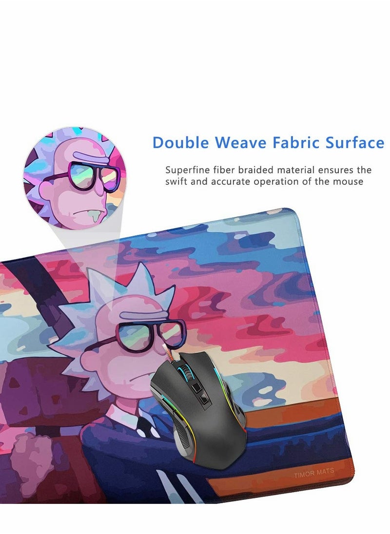 Excefore - Large Gaming Mouse Pad with Stitched Edges, Extended Mousepad Superior Micro-Weave Cloth, Non Slip Base, Water Resist Keyboard Pad, Desk Mat for Gamer, Office Home(90x40cm) - Image 1