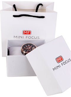MINI FOCUS MINI FOCUS Casual Watch for Men, Chronograph, Water Resistant, Calendar, Quartz, Men's Stainless Steel Band, Black and gold  - Image 5
