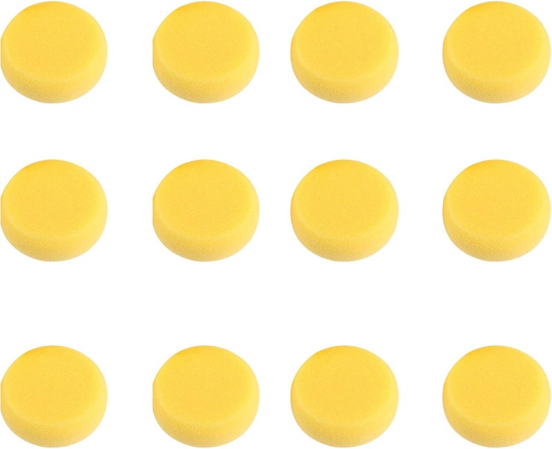klarako 12pcs Artist Sponges for Acrylic Painting Pottery Tools and Supplies Yellow Sponge Round Yellow Sponges Bulk Yellow Cupcake Liners Yellow Craft Sponge Clay Tools Child Dye Corundum - Image 3