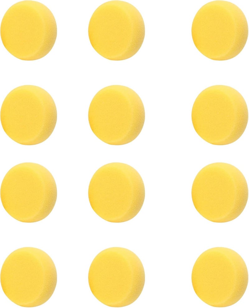 klarako 12pcs Artist Sponges for Acrylic Painting Pottery Tools and Supplies Yellow Sponge Round Yellow Sponges Bulk Yellow Cupcake Liners Yellow Craft Sponge Clay Tools Child Dye Corundum - Image 4