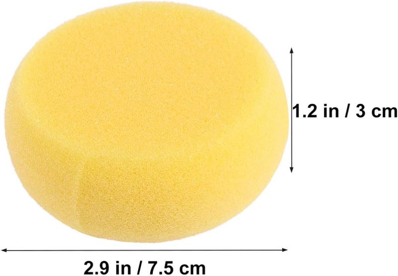 klarako 12pcs Artist Sponges for Acrylic Painting Pottery Tools and Supplies Yellow Sponge Round Yellow Sponges Bulk Yellow Cupcake Liners Yellow Craft Sponge Clay Tools Child Dye Corundum - Image 2
