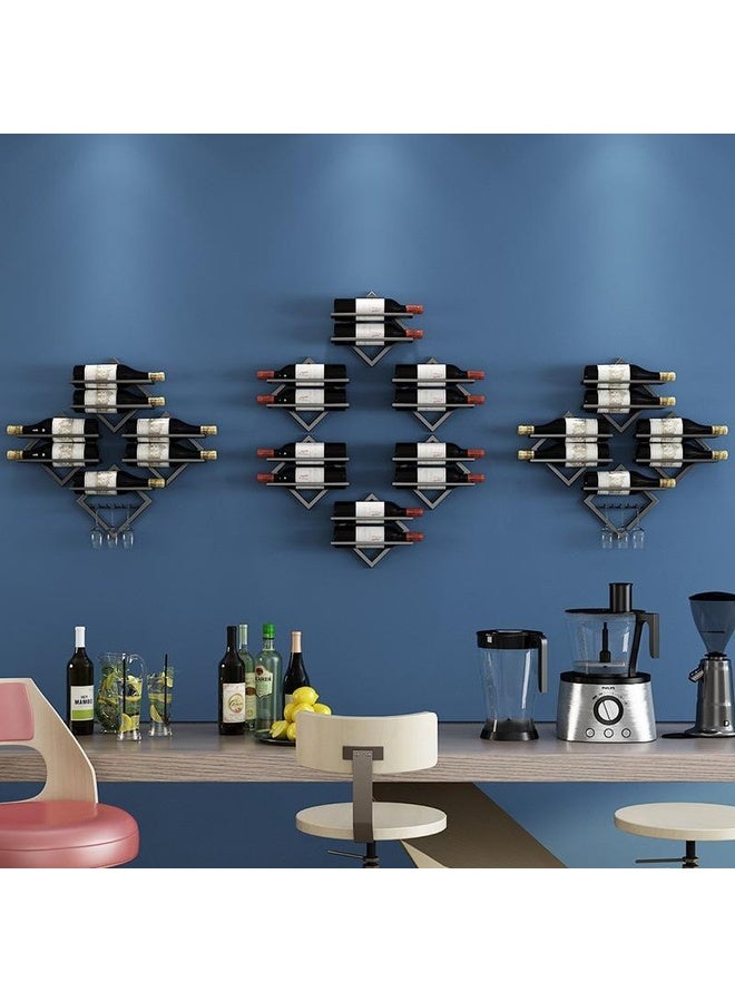 HuHa Wall Mounted Wine Rack Kitchen Dining Room Hanging Wine Glass Wine Bottle Rack( Hanging Cup) - Image 5