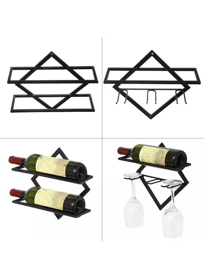 HuHa Wall Mounted Wine Rack Kitchen Dining Room Hanging Wine Glass Wine Bottle Rack( Hanging Cup) - Image 2