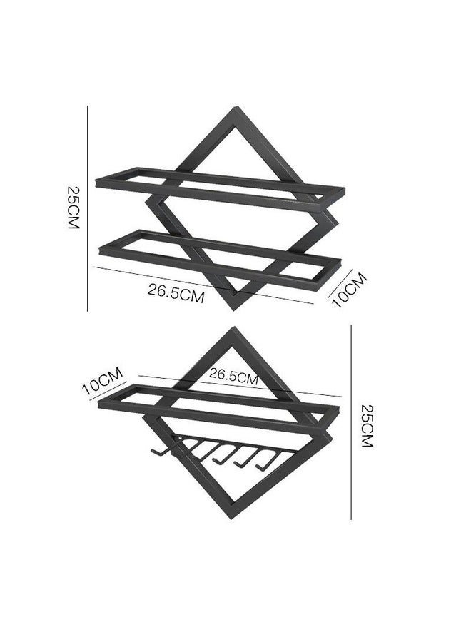 HuHa Wall Mounted Wine Rack Kitchen Dining Room Hanging Wine Glass Wine Bottle Rack( Hanging Cup) - Image 3