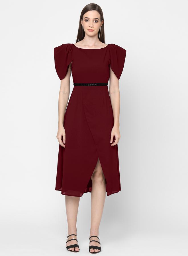 Mish Maroon Tulip Dress  - Image 1