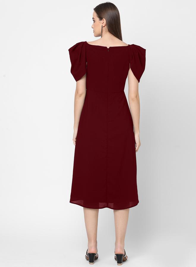 Mish Maroon Tulip Dress  - Image 5