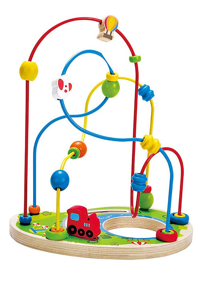 Hape Playground Pizzaz Wooden Educational Bead Maze | Color Identification, Counting & Motor Skills Toy for Toddlers - Image 1