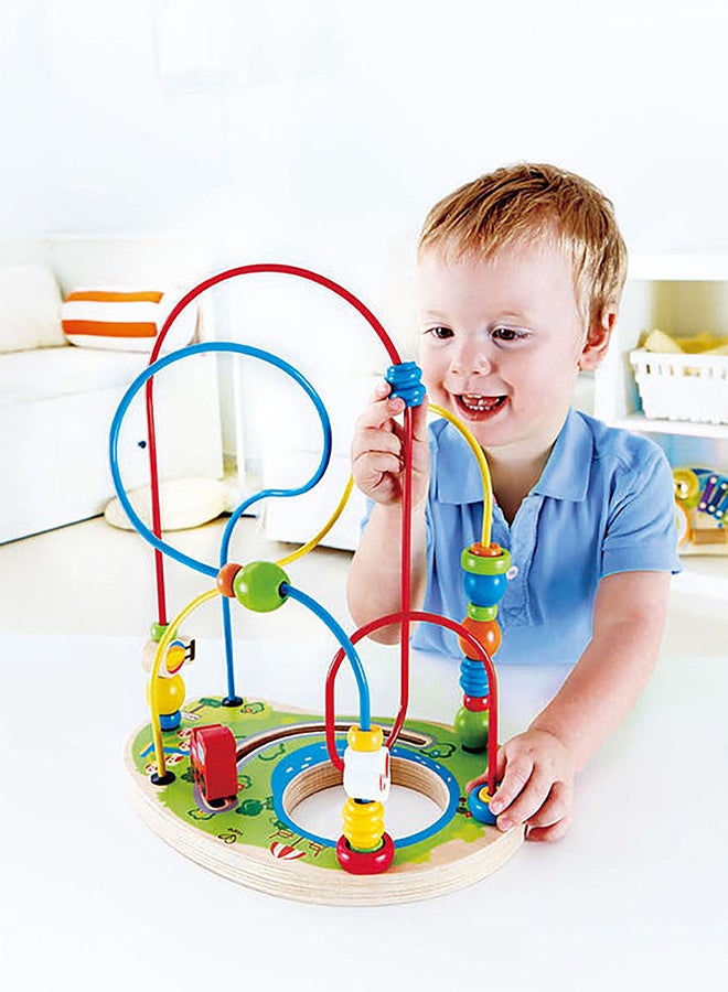 Hape Playground Pizzaz Wooden Educational Bead Maze | Color Identification, Counting & Motor Skills Toy for Toddlers - Image 4