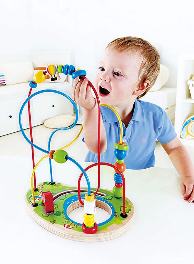 Hape Playground Pizzaz Wooden Educational Bead Maze | Color Identification, Counting & Motor Skills Toy for Toddlers - Image 3