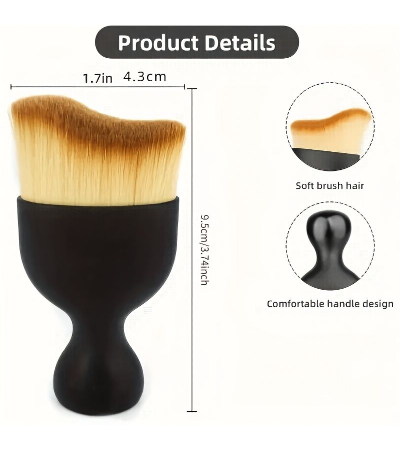 1 PC Black Car Interior Dust Remover With Ultra Soft Bristles Portable Cleaner Ergonomic Grip Durable Build For Easy Vehicle Maintenance - Image 5