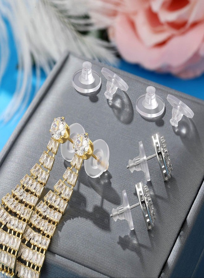 Formulen Earring Backs Rubber,100 PCS Soft Clear Earring Backs for Studs,Hypoallergenic Silicone Earrings Backs Replacement Safety Back Stoppers - Image 3
