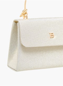 Flora Bella By Shoexpress Women's Textured Satchel Bag with Handle and Chain Strap  - Image 5