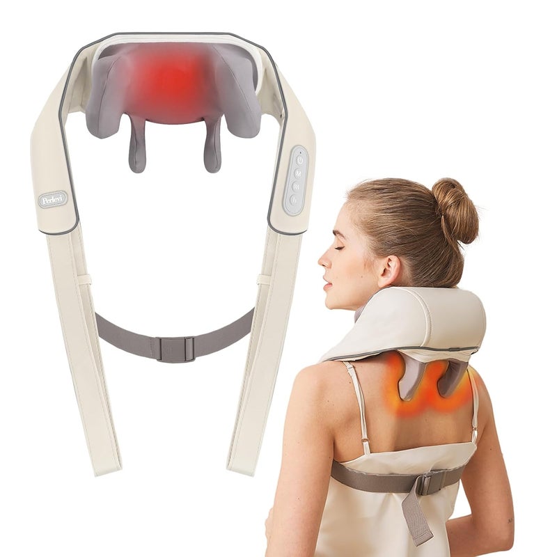 PERLEVI Shiatsu Neck and Shoulder Massager-Beige - Image 1