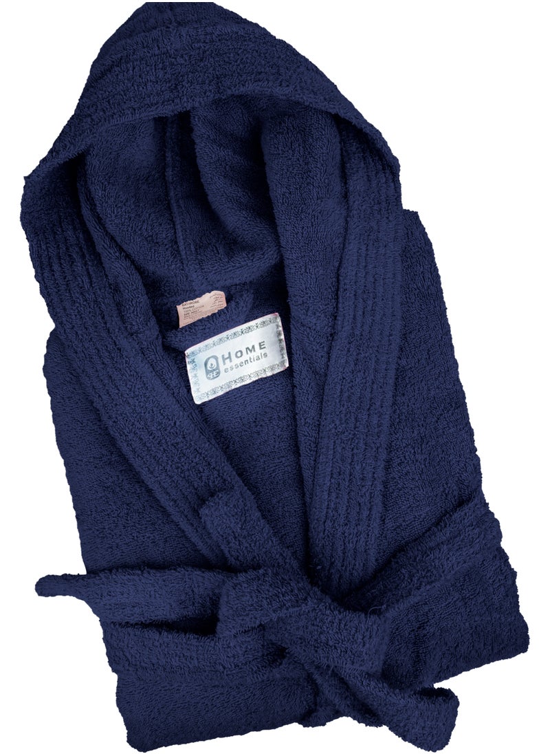 Home Essentials Home Essentials - Unisex hooded bathrobe - 100% cotton, super soft, highly absorbent for women and men - Ideal for daily use, unisex and adult  - Image 1