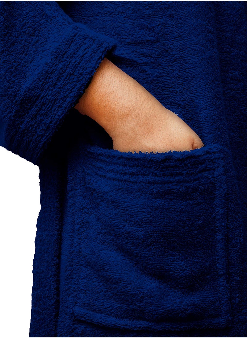 Home Essentials Home Essentials - Unisex hooded bathrobe - 100% cotton, super soft, highly absorbent for women and men - Ideal for daily use, unisex and adult  - Image 2