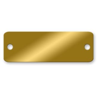 NapTags Blank Rounded Corner Brass Tags - 3 x 1 - Image 5