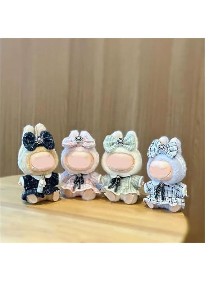Arabest 17cm Doll Clothes for labubu Dolls, Min Clothing Outfit Sets for 6.7inch Standing Sitting Dolls, Luxury Black Bow(No Doll) (Light Purple Skirt)  - Image 5
