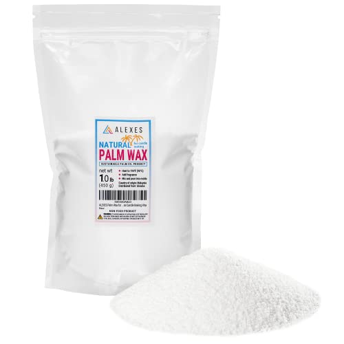 ALEXES Palm Wax for Candle Making - 1 lb Palm Wax Flakes - Sustainable Palm Wax for Candle Making - Organic Palm Wax Flakes for Candles – Natural Candle Making Wax - Image 1